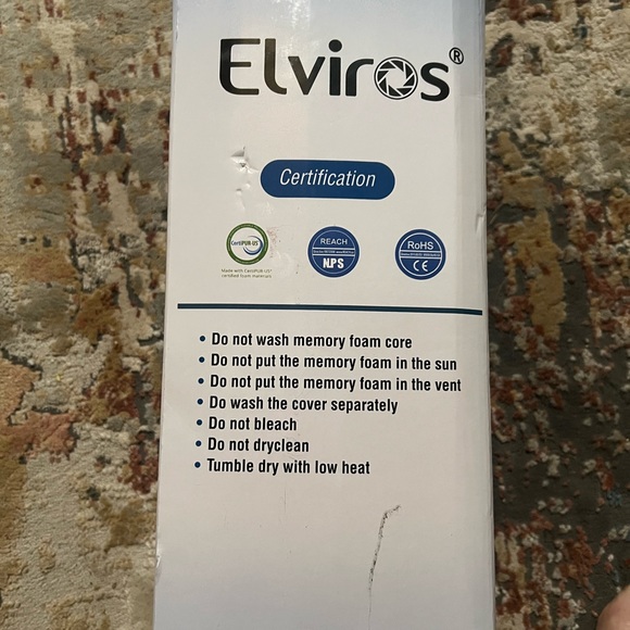 Elviros Deep Sleep Cervical Memory Foam Pillow - Picture 6 of 6